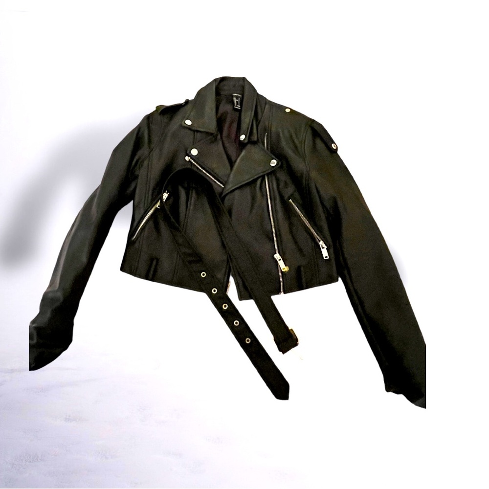 F21 vegan leather jacket